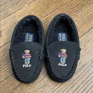 Polo by Ralph Lauren Kids Black Bear Slippers